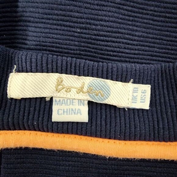 Boden Womens Skirt Size 6 Blue Knee Length A Line Pleated Ribbed Pockets Zipper - Picture 6 of 8